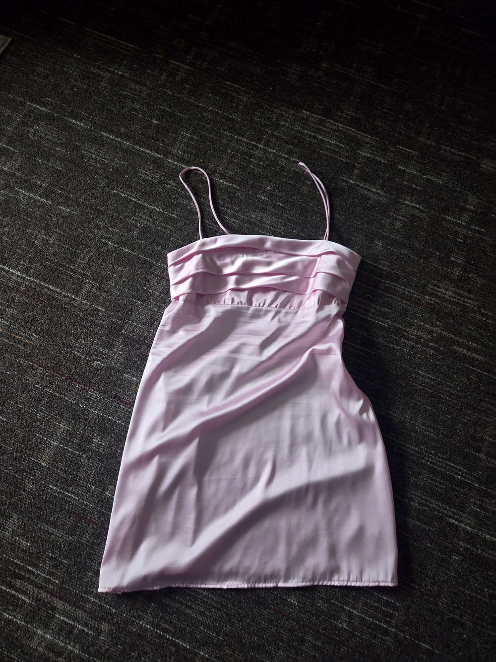 Amazon Pink Satin Mini Dress
